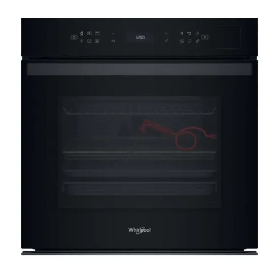 Whirlpool WOI6A8FPT1SBA beépíthető sütő, 73L, 6. Érzék technológia előre beállított receptek, pirolitikus és hidrolitikus tisztítás, 59.5x56.4x59.7 cm, fekete szín 