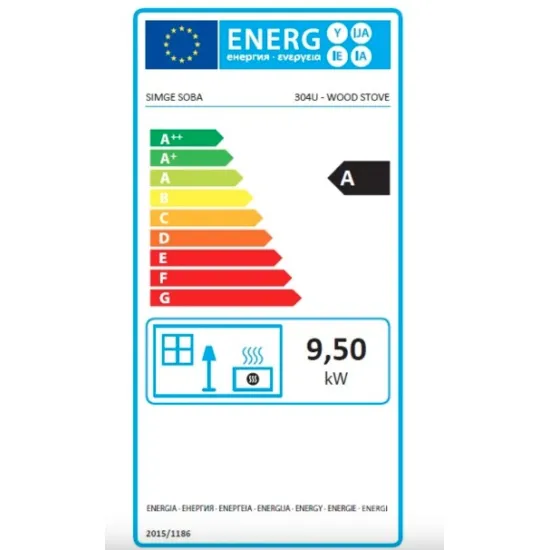Hunor 304 Mini kandalló 9,5 kW, fehér szín 