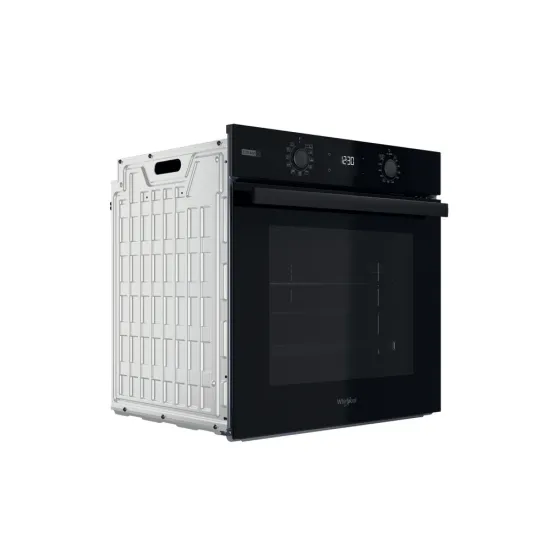 Whirlpool OMSR58RU1SB beépíthető sütő, 71L, pirolitikus és hidrolitikus tisztítás, Cook 3 funkció, 59.5x55.1x59.5 cm, fekete szín 