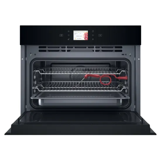 Whirlpool WCW11O7HTSB beépíthető kompakt sütő és mikró, 53L, 950W, Crisp funkció, 55.9x54.3x45.5 cm, fekete szín 