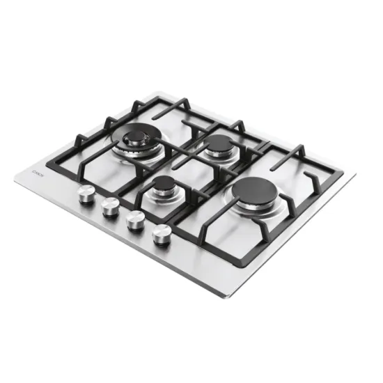 Candy CHG6D4WTX beépíthető gáz főzőlap, wok főzőzóna, 59.5x51x4.5 cm, inox szín