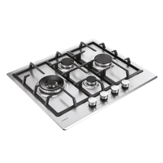 Candy CHG6D4WTX beépíthető gáz főzőlap, wok főzőzóna, 59.5x51x4.5 cm, inox szín