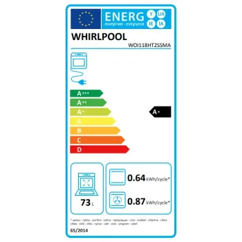 Whirlpool WOI118HT2SSMA beépíthető sütő, 73L, 6. Érzék technológia előre beállított receptek, 59.5x56.4x59.7 cm, csillagpor szürke matt szín