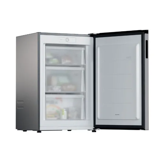 Candy CNUQ2L58EX fagyasztószekrény, 90L, 54.5x57x86 cm, ezüst szín