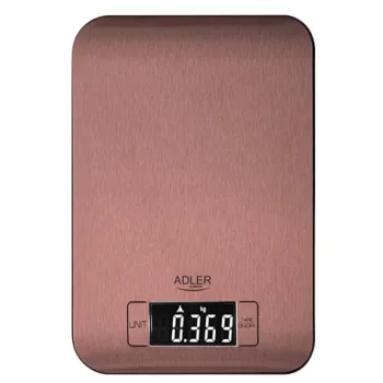 Adler AD3183C digitális konyhai mérleg, 5kg-os méréshatárral, réz szín
