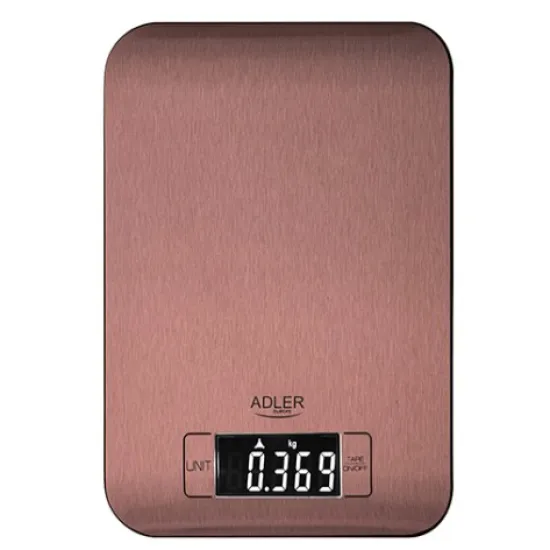 Adler AD3183C digitális konyhai mérleg, 5kg-os méréshatárral, réz szín