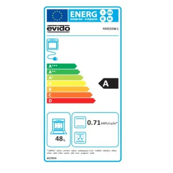 EVIDO FOEE55W.1 Free EE55W elektromos tűzhely vasmagos főzőlappal, 48L, 49.8x55.5x86 cm