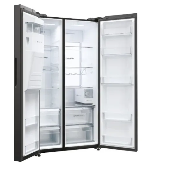 Haier HSW79F18DIPT Total No Frost side by side hűtőszekrény, 391/210L, inverter kompresszor, Wifi, 90.5x72.6x177.5 cm, fekete szín
