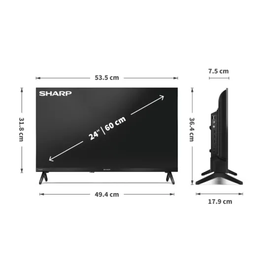Sharp 32HF2265E HD Ready Smart LED TV, 32", 81.28 cm 