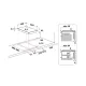 Whirlpool WRD 6030 B beépíthető dominó 2 főzőzónás kerámialap, 30x52x4.7 cm, fekete szín
