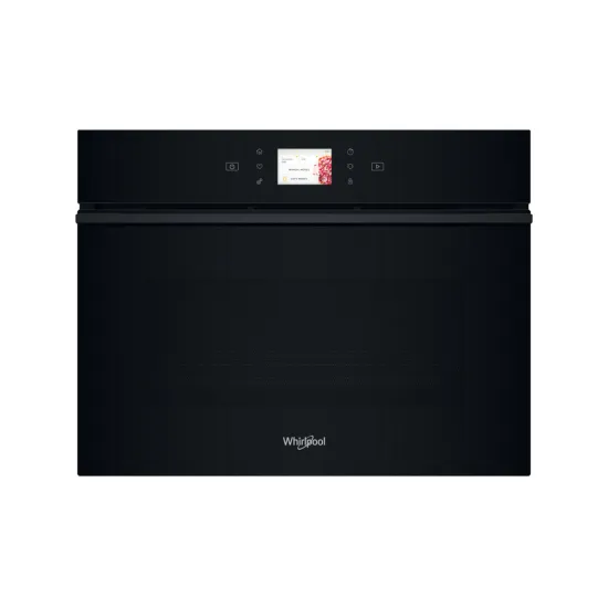 Whirlpool WCW9O7PHTSB beépíthető kompakt sütő és mikró, 53L, Crisp funkció, 950W, 55.9x54.3x45.5 cm, fekete szín 