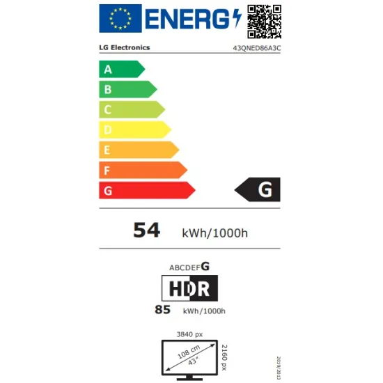 LG 43QNED86A3C QNED EVO AI UHD MiniLED 4K Smart TV, 43", 109.22 cm