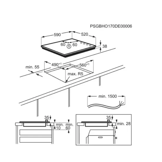 LG GSXV91MCAE Total No Frost side by side hűtőszekrény, 416/219L, Wifi, inverter kompresszor, 91.3x73.5x179 cm, matt fekete szín 