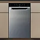Whirlpool WH3UC10BS7A0X pult alá építhető kezelőpaneles mosogatógép, 10 teríték, automatikus ajtónyitás, 44.8x59x82 cm, inox szín 