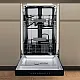 Whirlpool WH3UC10BS7A0X pult alá építhető kezelőpaneles mosogatógép, 10 teríték, automatikus ajtónyitás, 44.8x59x82 cm, inox szín 