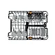 Whirlpool WH3UC10BS7A0X pult alá építhető kezelőpaneles mosogatógép, 10 teríték, automatikus ajtónyitás, 44.8x59x82 cm, inox szín 