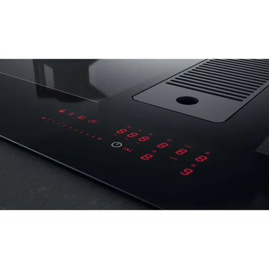 Whirlpool WVH 1065B F KIT beépíthető indukciós kerámialap beépített elszívóval, 65x51.5x32 cm, fekete szín