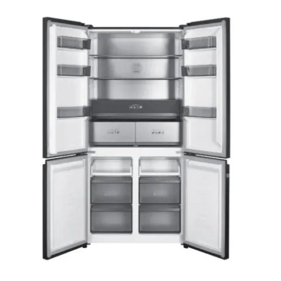 Samsung RM90F67CECEO side by side hűtőszekrény francia ajtós kialakítással, 399/255L, AI inverteres kompresszor, Wifi, 91.2x73.1x185.3 cm, tiszta szénfekete szín 