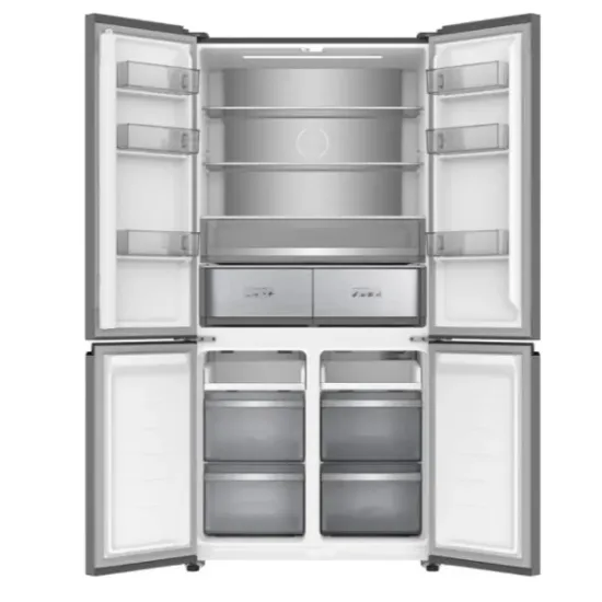 MPM MPM-503-SSI-11 Total No Frost side by side hűtőszekrény francia ajtós kialakítással, 349/156L, inverter kompresszor, 90.5x60x190 cm, fekete üveg szín 