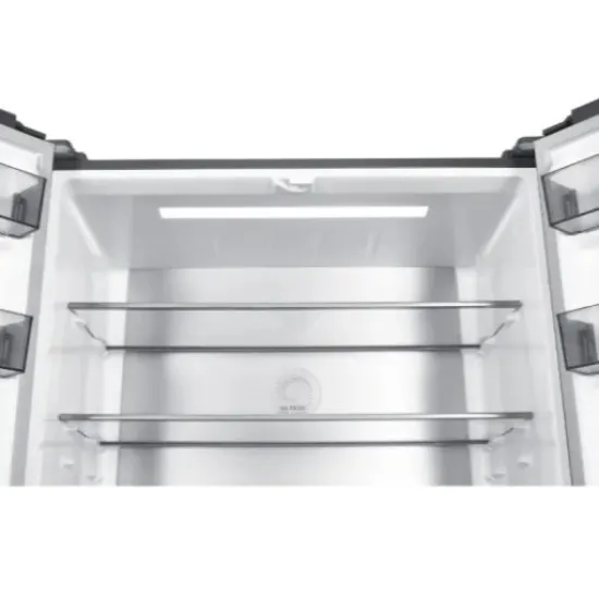 MPM MPM-503-SSI-11 Total No Frost side by side hűtőszekrény francia ajtós kialakítással, 349/156L, inverter kompresszor, 90.5x60x190 cm, fekete üveg szín 