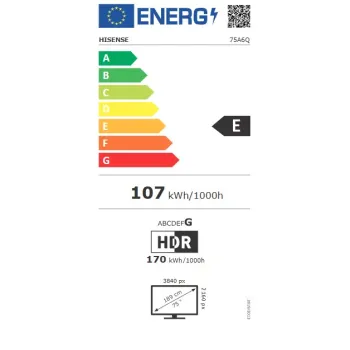 Hisense 75A6Q 4K UHD Smart LED TV, 75", 190.5 cm