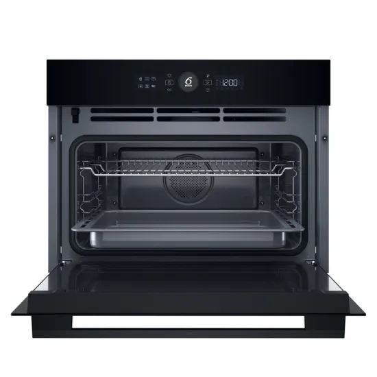 Whirlpool WCC54PMSBA beépíthető sütő, 48L, pirolitikus tisztítás, Cook 3 funkció, 55.9x54.3x45.5 cm, fekete szín