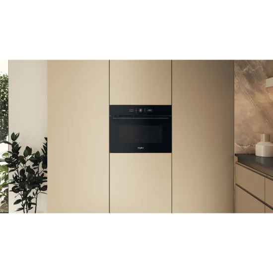 Whirlpool WCC54PMSBA beépíthető sütő, 48L, pirolitikus tisztítás, Cook 3 funkció, 55.9x54.3x45.5 cm, fekete szín