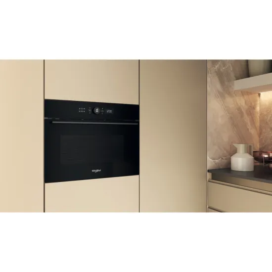 Whirlpool WCC54PMSBA beépíthető sütő, 48L, pirolitikus tisztítás, Cook 3 funkció, 55.9x54.3x45.5 cm, fekete szín