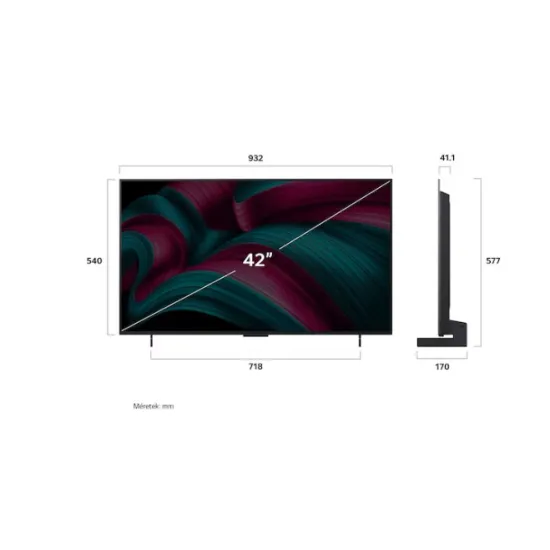 LG OLED42C51LA ONED EVO AI UHD Smart TV, 42", 106.68 cm 