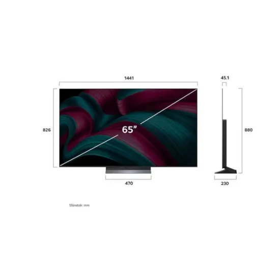 LG OLED65C51LA 4K UHD EVO AI Smart QLED TV, 65", 165.1 cm 
