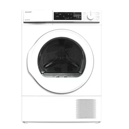 Sharp KD-NHA8S6GWE-EE hőszivattyús szárítógép, 8 kg, Wifi, 59.6x56.3x84.5 cm 