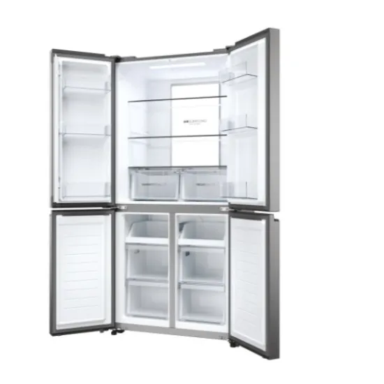 Haier HCR7818DNMM No Frost side by side hűtőszekrény francia ajtós kialakítással, 311/156L, 83.3x65x181.5 cm, New Platinum inox szín