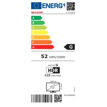 Sharp 43GR8265E 4K UHD Smart QLED TV, 43", 109.22 cm 