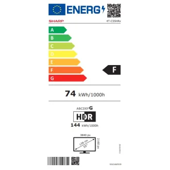 Sharp 55HR7265E 4K UHD Smart QLED TV, 55", 139.7 cm 