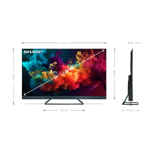 Sharp 50FQ5EG 4K UHD Smart QLED TV, 50", 127 cm 