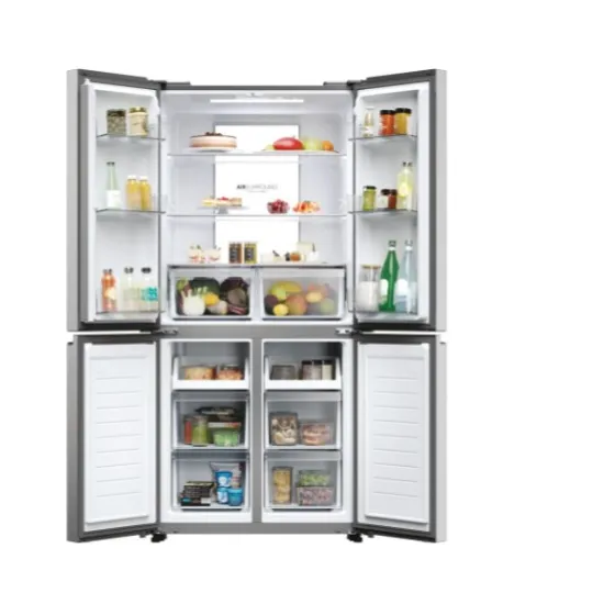 Haier HCR7818DNMM No Frost side by side hűtőszekrény francia ajtós kialakítással, 311/156L, 83.3x65x181.5 cm, New Platinum inox szín