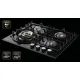 Sam Cook Vulcano PSC-VH-1060 beépíthető fekete üveg, gáz főzőlap, vulkán kővel ellátott WOK égővel, katalitikus égési technológiával