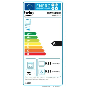 Beko BBIM13300XD beépíthető sütő, 72L, 59.4x56.7x59.5 cm, fekete/inox szín 