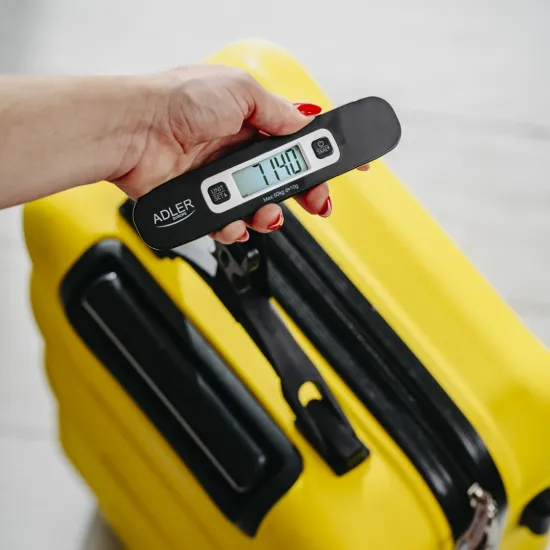 Adler AD 8190 digitális bőrönd és poggyászmérleg, fekete szín 