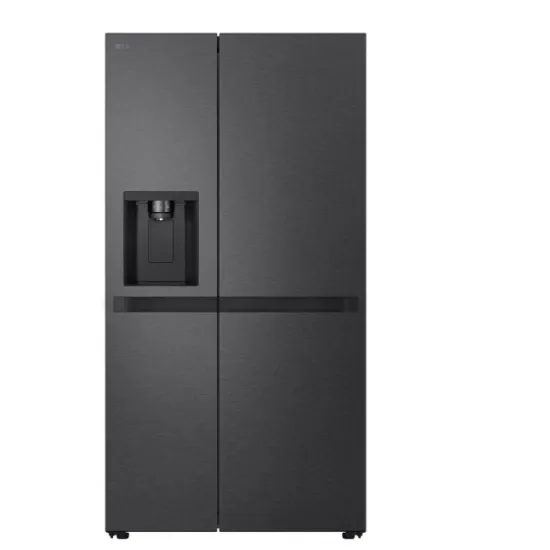 LG GSLC40EPPE side by side hűtőszekrény, Smart Inverter Kompresszor, 417/221L, 91.3x73.5x179 cm, matt éjfekete szín 