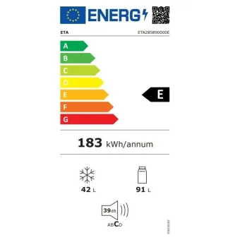 Eta 285890000E alulfagyasztós kombinált hűtőszekrény, 91/41L, 47x51.1x124 cm