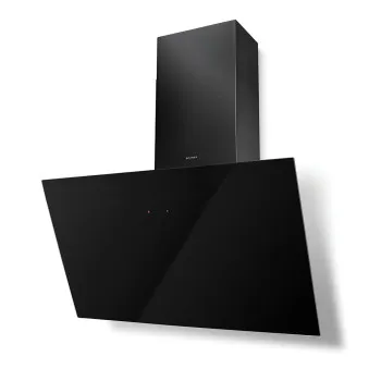 Faber TWEET EV8 LED BK A80 beépíthető falra szerelhető döntött kürtös konyhai elszívó, 80 cm, fekete szín, 330.0529.666