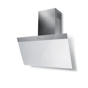 Faber DAISY PLUS WH A80 beépíthető falra szerelhető döntött kürtös konyhai elszívó, 80 cm, LED világítás, inox/fehér szín, 330.0612.371