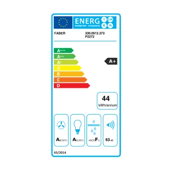 Faber DAISY PLUS BK A55 beépíthető falra szerelhető döntött kürtös konyhai elszívó, 55 cm, LED világítás, inox/fekete szín, 330.0612.373 