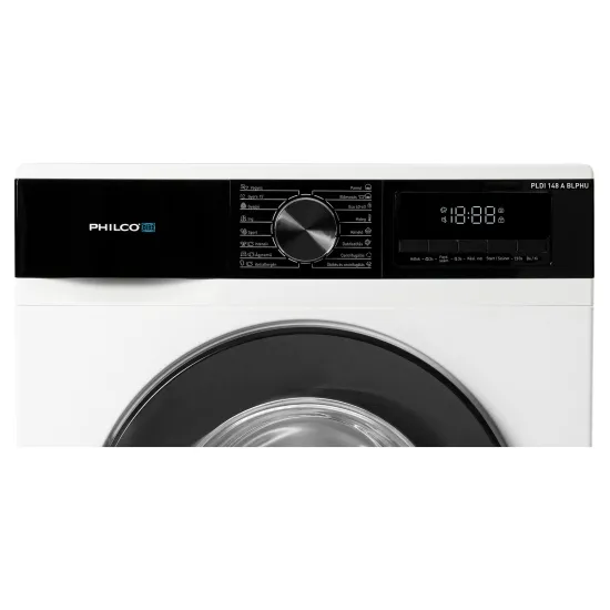 Philco PLDI 148 A BLPHU elöltöltős mosógép, 8 kg, gőz, inverter motor, 60x52x85 cm