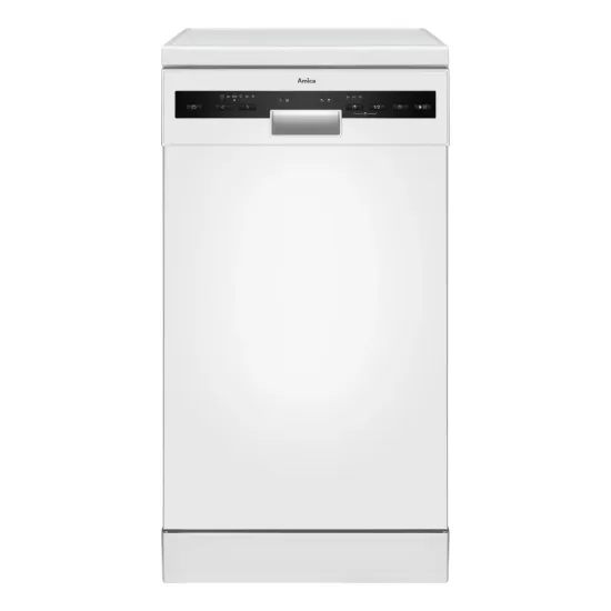 Amica MV 456 ADW keskeny mosogatógép, 10 teríték, 44.8x60x84.5 cm, fehér szín 