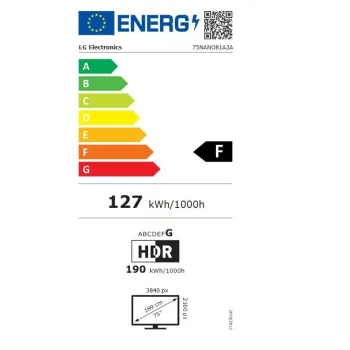 LG 75NANO81A3A 4K UHD AI NanoCell Smart LED TV, 75", 190.5 cm 
