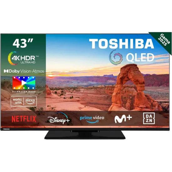 Toshiba 43QV3463DG 4K UHD Smart QLED TV, 43", 109.22 cm