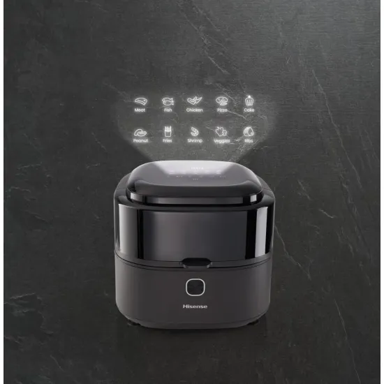 Hisense HAF1350DR forrólevegős sütő, Air Fryer, 6.7L, 1350W, antracit szín 