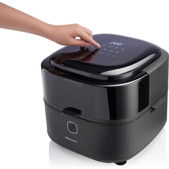 Hisense HAF1350DR forrólevegős sütő, Air Fryer, 6.7L, 1350W, antracit szín 